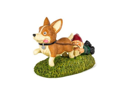 Decor - Dog Pulling Gnome
