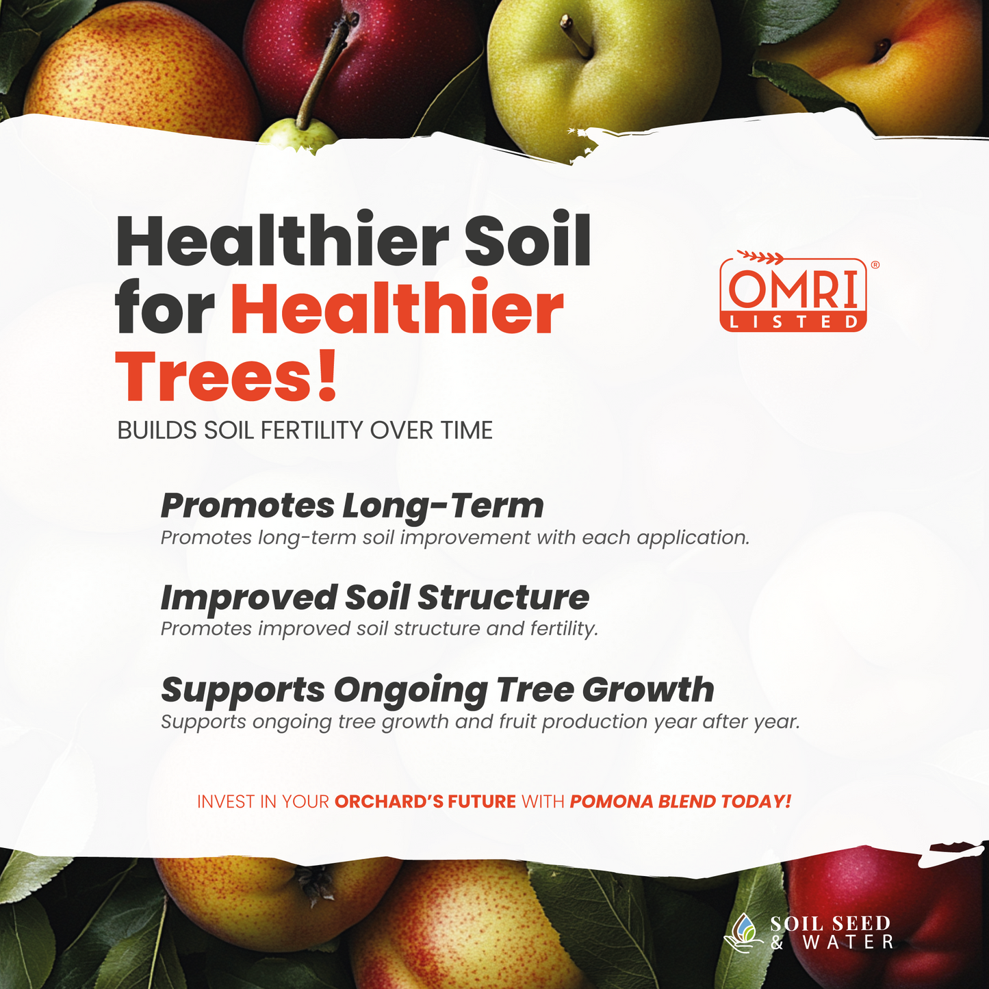 Pomona Blend for Pome & Stone Fruit Trees Concentrated Organic Soil Amendment Fertilizer