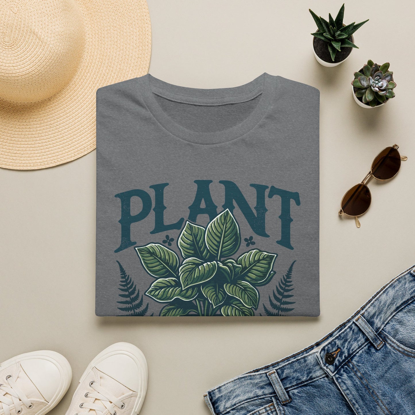 Plant Nerd T-Shirt | Vintage Potted Houseplant Illustration