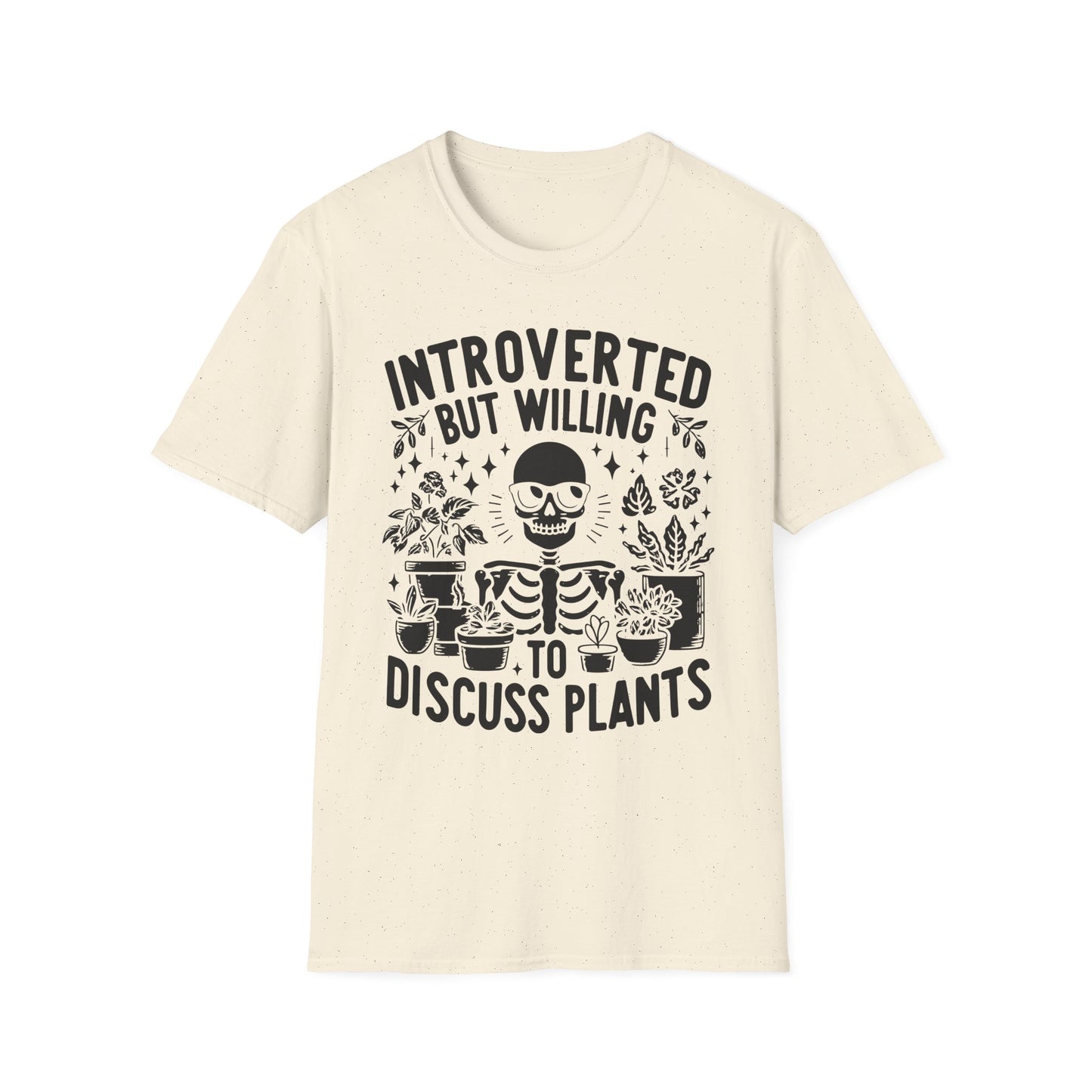 Introverted But Willing to Discuss Plants T-Shirt | Skeleton Plant Lover Tee