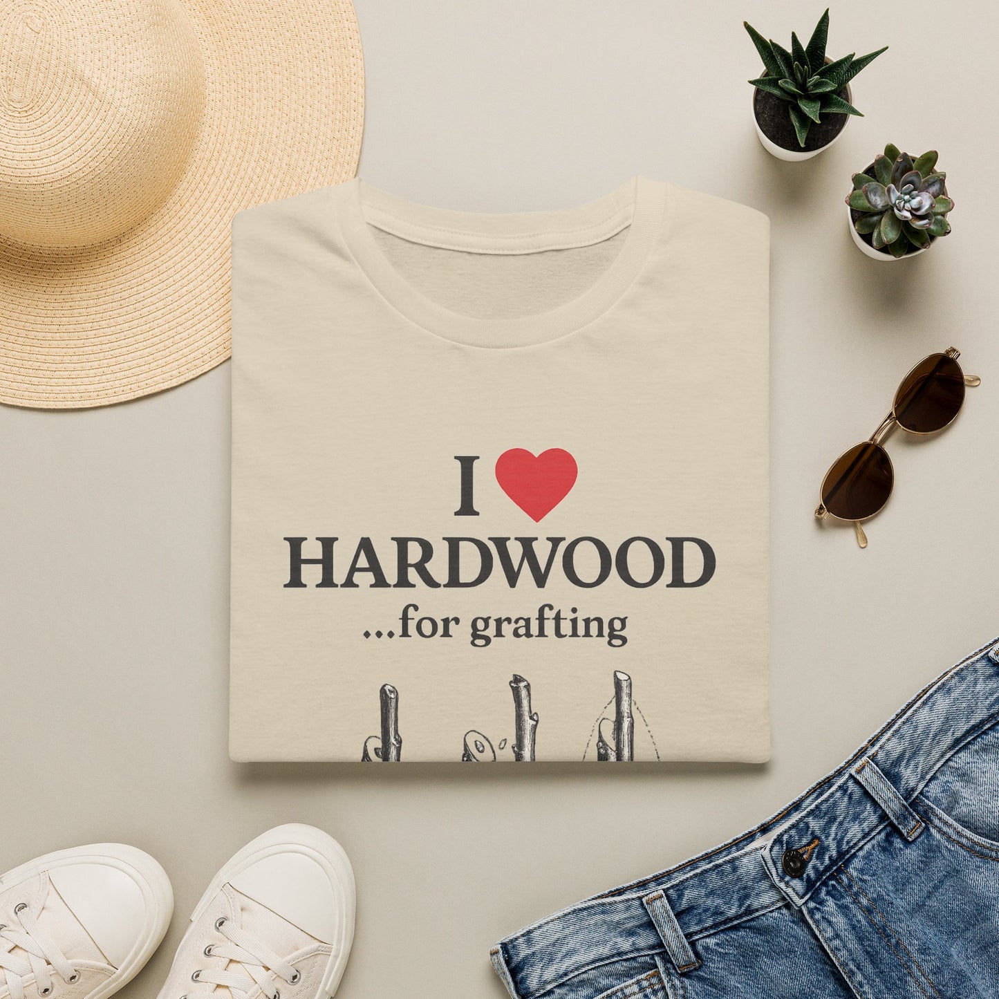 I Love Hardwood for Grafting T-Shirt | Tree Grafting Pruning Tools