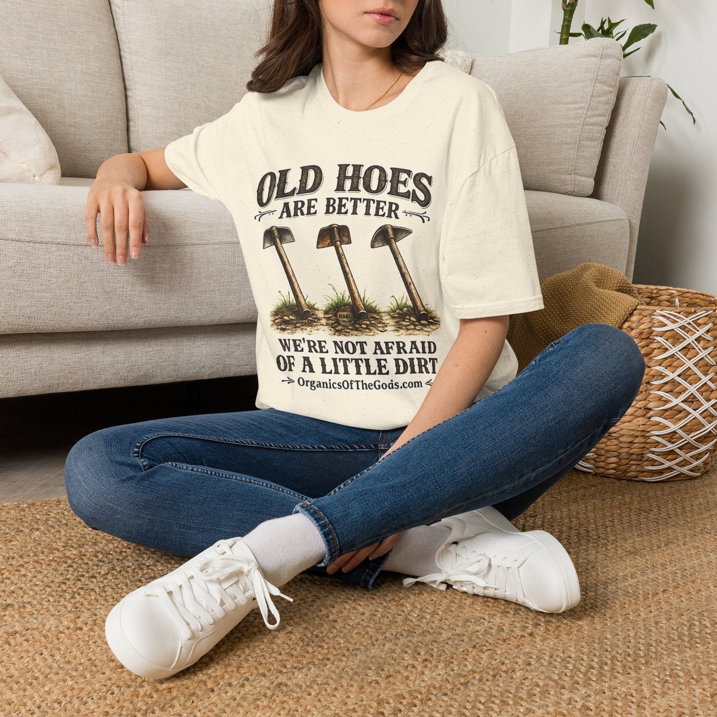 Old Hoes Are Better T-Shirt | Gardening Shovels, Funny Dirt Lover Tee