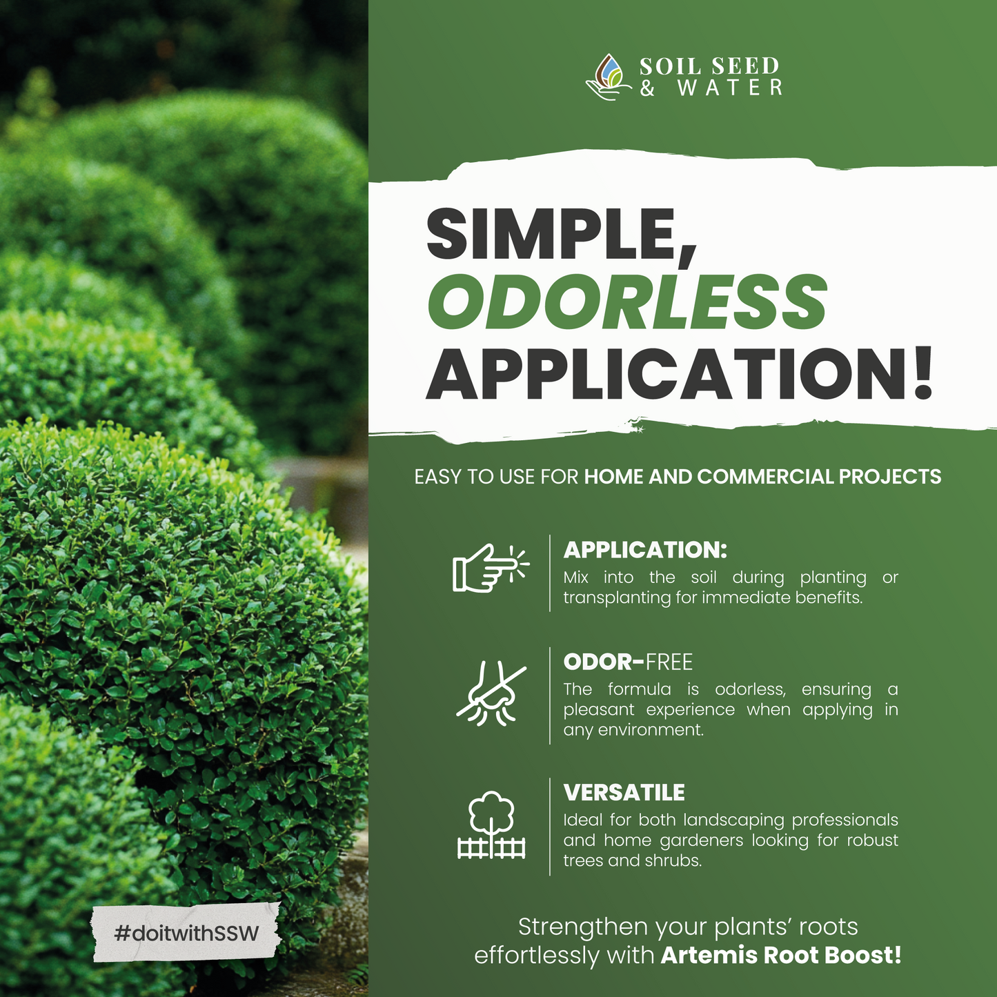 Artemis RootBoost Concentrated Organic Soil Amendment Fertilizer for Trees & Shrubs