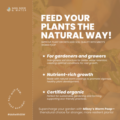 Mikey's Worm Poop Organic Dairy Vermicompost Worm Castings