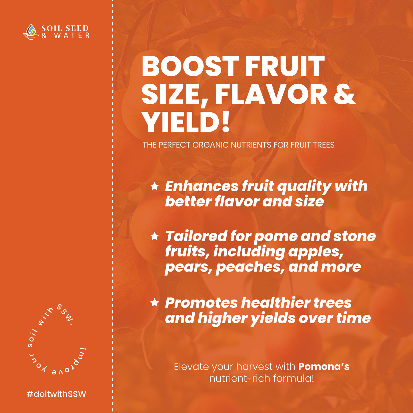 Pomona Blend Concentrated Organic Soil Amendment Fertilizer for Pome & Stone Fruit Trees