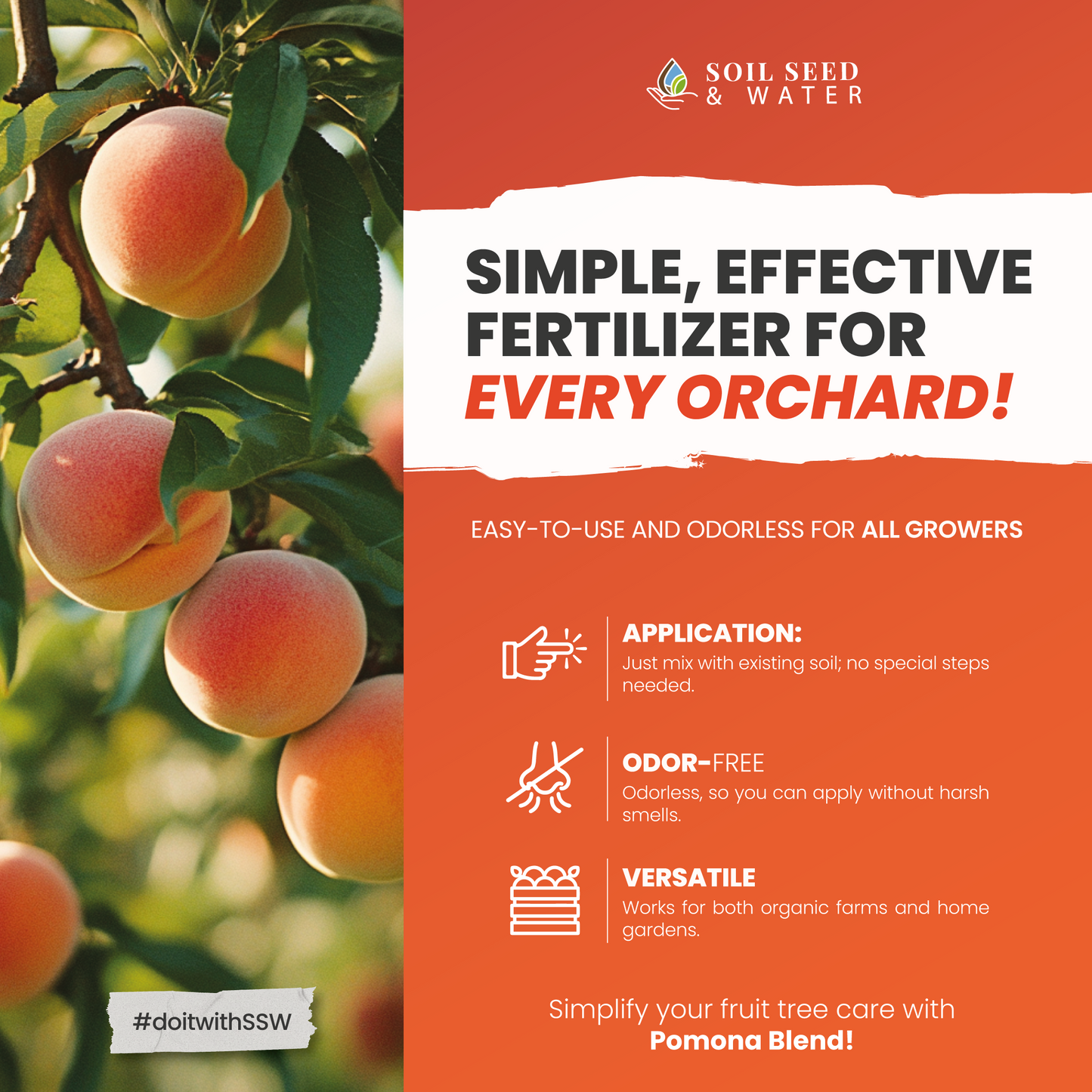 Pomona Blend Concentrated Organic Soil Amendment Fertilizer for Pome & Stone Fruit Trees