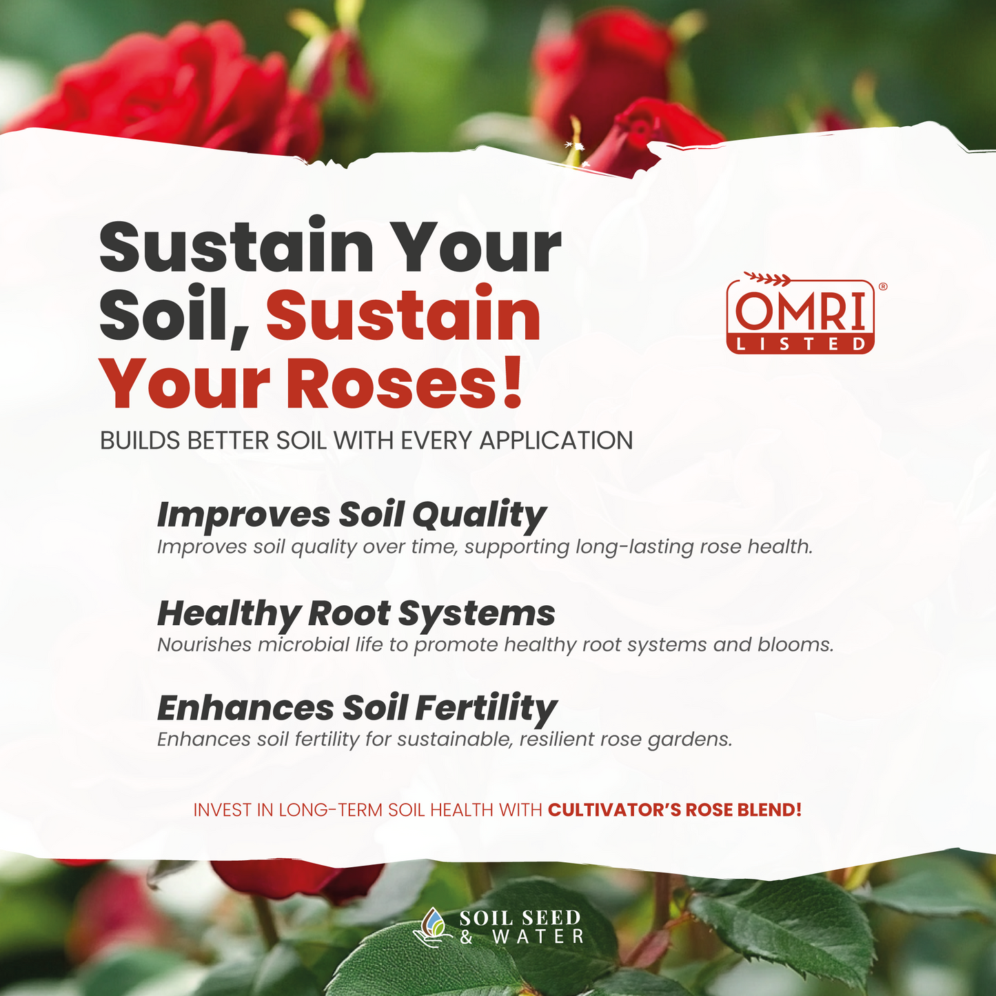 Cultivator's Rose Blend Concentrated Organic Soil Amendment Fertilizer