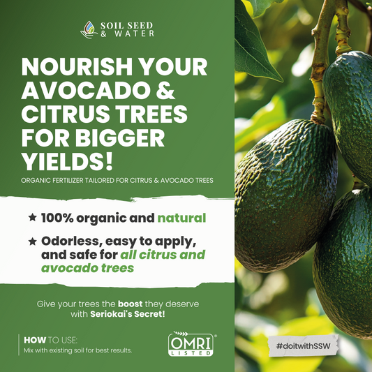 Seriokai's Secret Blend for Avocado and Citrus Trees Concentrated Organic Soil Amendment Fertilizer