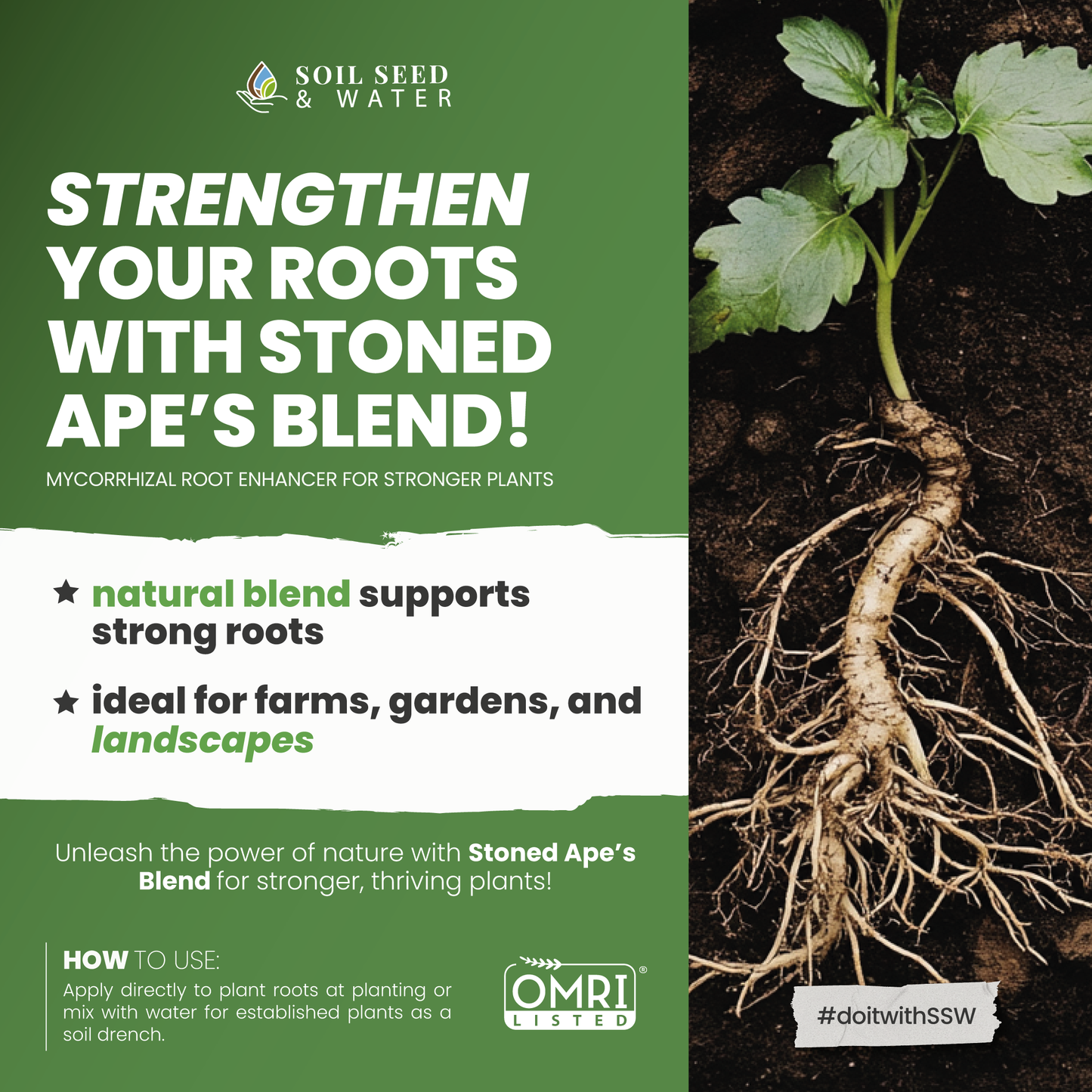 Stoned Ape's Blend Concentrated Organic Soil Amendment Fertilizer and Mycorrhizal Root Enhancer